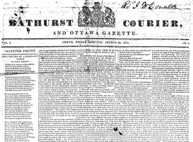 A digital image of the oldest known surviving Perth newspaper
