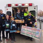 Filling our ambulances with food!