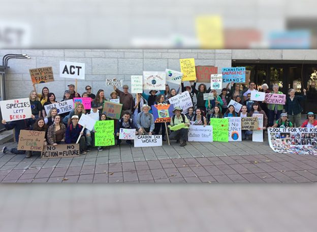 Students and adults from Perth at the climate strike in Ottawa