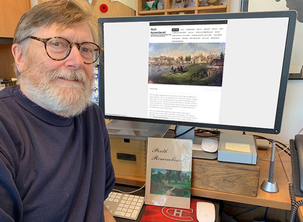 Dave Bromley with the “Perth Remembered” book