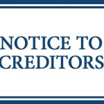 Notice to creditors