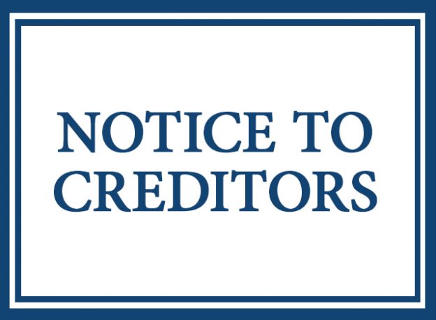 Notice to Creditors