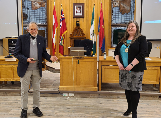 Cliff Bennett and Warden Christa Lowry