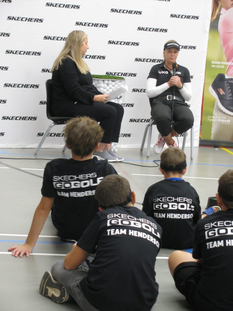 Brooke Henderson visits Chimo School