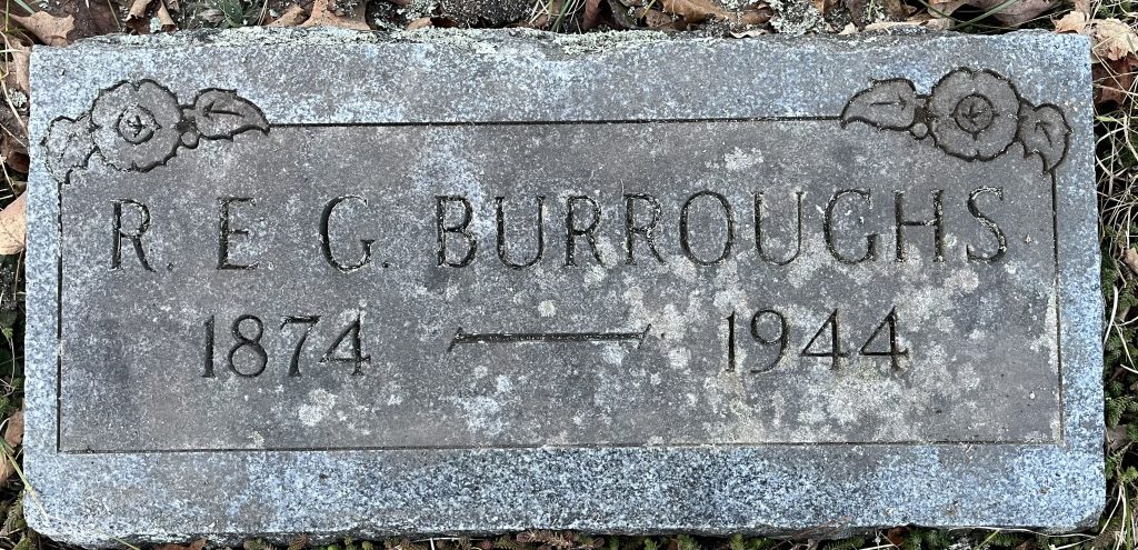 Reginald Burroughs grave stone