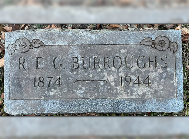 Reginald Burroughs grave stone