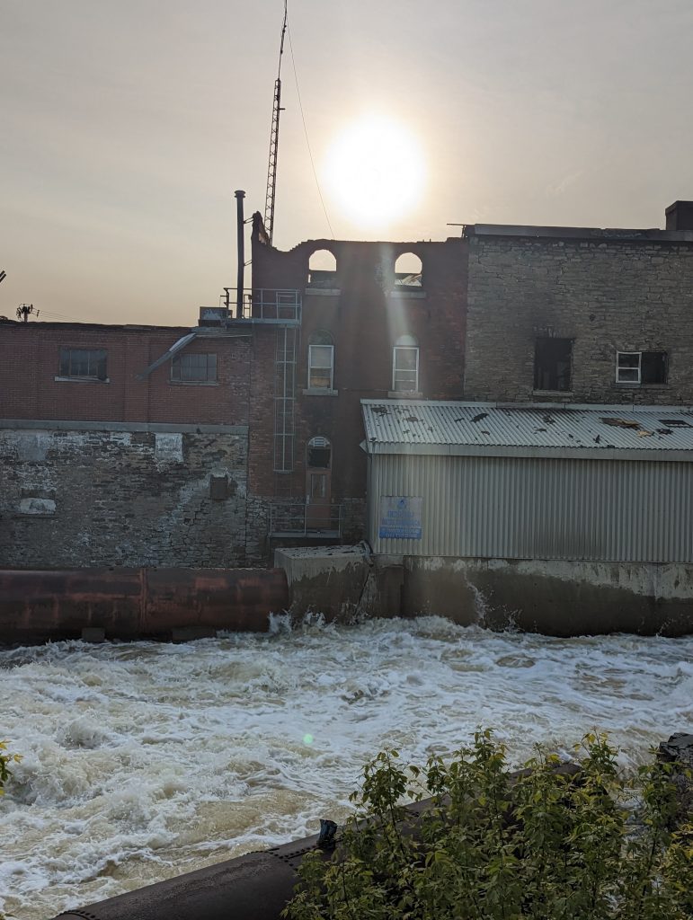 Smiths Falls old water treatment plant fire