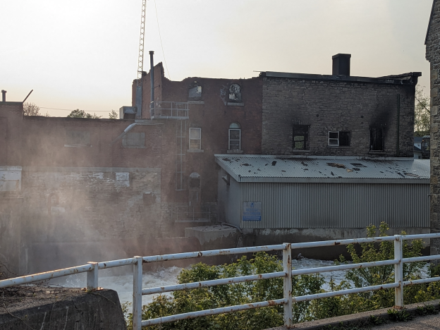 Smiths Falls old water treatment plant fire