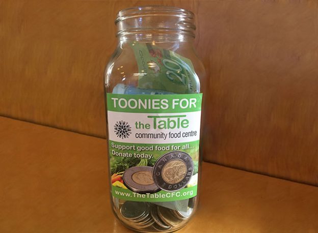 Toonies for The Table Community Food Centre. Support good food for all... Donate today.