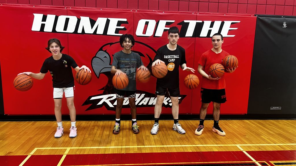 The Smiths Falls District Collegiate Institute junior boys’ basketball captains