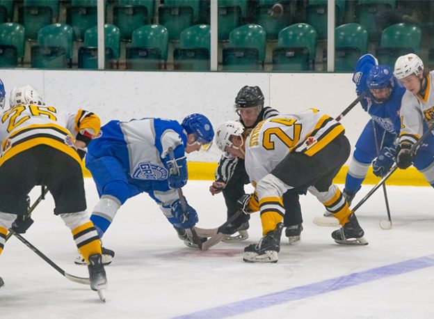 Smiths Falls Bears face off against Navan Grads.