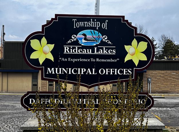Township of Rideau Lakes Municipal Offices sign.