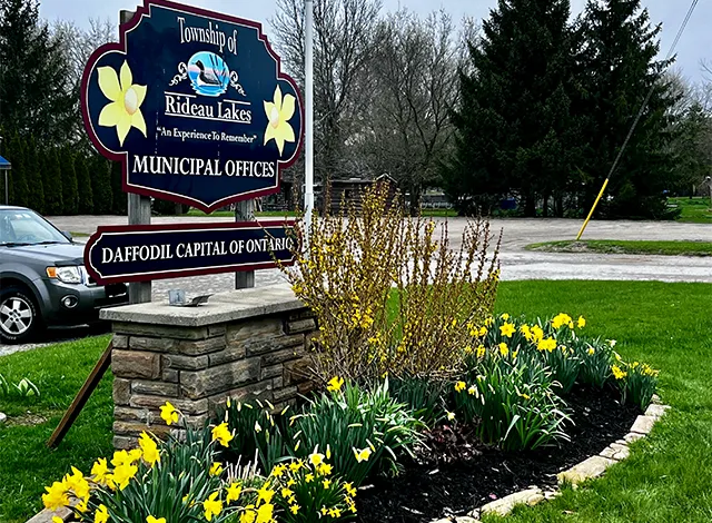 Rideau Lakes municipal office sign.