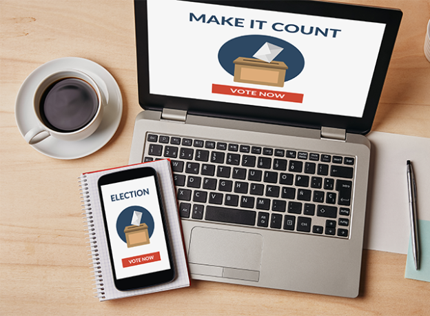 You can vote online durning the 2026 municipal election.