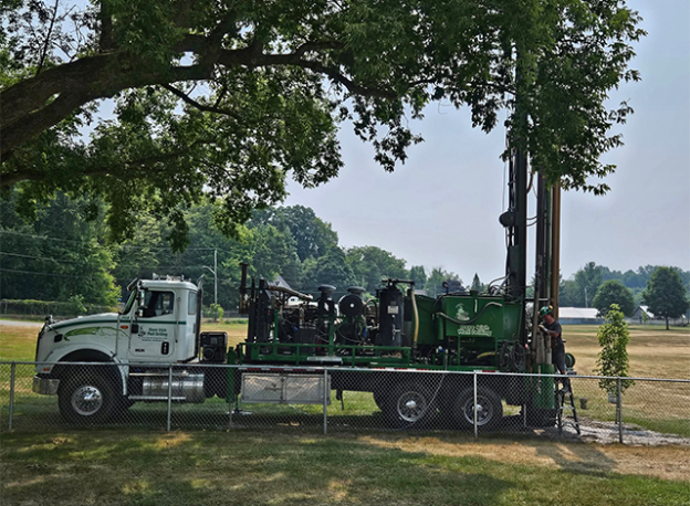 Delta Agricultural Society digs a new well, collapse of old well causes boil water advisory.