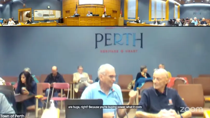 Town council discusses how Perth solar net-metering could help the town cut energy costs.