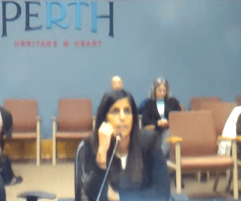 Director of Corporate Services Nev Jande talks budget with Perth council